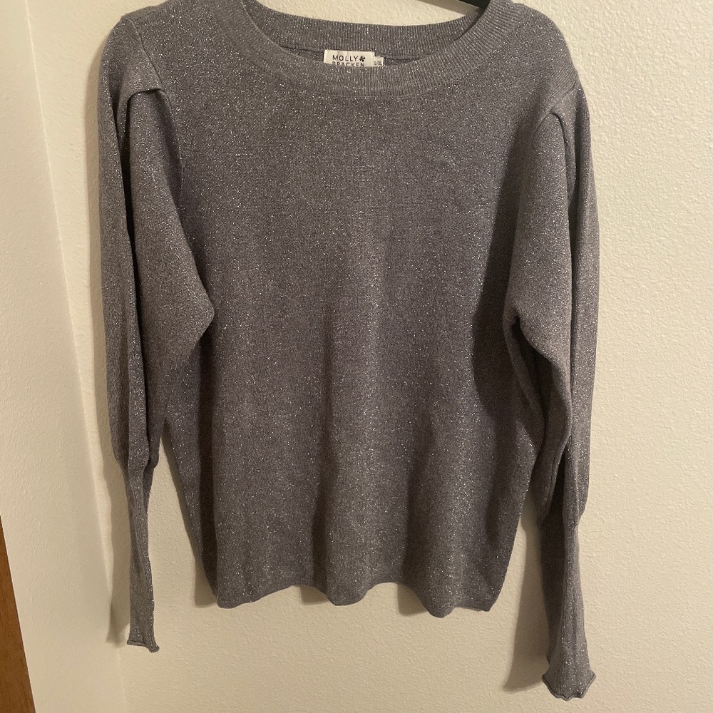 Sparkly silver sweater